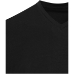 Unisex-T-Shirt mit V-Ausschnitt aus Bio-Baumwolle und Elasthan, 200 g/m², Elevate farbe schwarz Detailansicht 1
