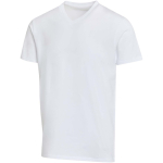 Unisex-T-Shirt mit V-Ausschnitt aus Bio-Baumwolle und Elasthan, 200 g/m², Elevate farbe weiß