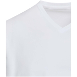 Unisex-T-Shirt mit V-Ausschnitt aus Bio-Baumwolle und Elasthan, 200 g/m², Elevate farbe weiß Detailansicht 1