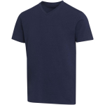 Unisex-T-Shirt mit V-Ausschnitt aus Bio-Baumwolle und Elasthan, 200 g/m², Elevate farbe marineblau