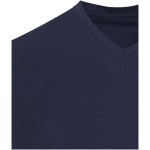 Unisex-T-Shirt mit V-Ausschnitt aus Bio-Baumwolle und Elasthan, 200 g/m², Elevate farbe marineblau Detailansicht 1