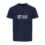 Unisex-T-Shirt mit V-Ausschnitt aus Bio-Baumwolle und Elasthan, 200 g/m², Elevate Ansicht mit Druckbereich