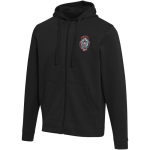 Unisex-Kapuzenpullover mit angerauter Innenseite, 280 g/m², Elevate farbe schwarz Ansicht mit Siebdruck