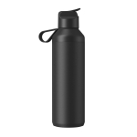 Thermoflasche aus recyceltem Edelstahl mit Trinkhalm, 710 ml, Ocean Bottle farbe schwarz zweite Rückansicht