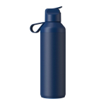 Thermoflasche aus recyceltem Edelstahl mit Trinkhalm, 710 ml, Ocean Bottle farbe marineblau zweite Rückansicht