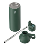 Thermoflasche aus recyceltem Edelstahl mit Trinkhalm, 710 ml, Ocean Bottle farbe dunkelgrün zweite Ansicht
