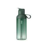Transparente Trinkflasche mit Strohhalm und Klappdeckel, 710 ml, Ocean Bottle farbe dunkelgrün