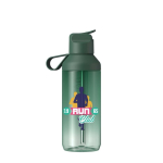 Transparente Trinkflasche mit Strohhalm und Klappdeckel, 710 ml, Ocean Bottle farbe dunkelgrün