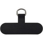 Smartphone-Lanyard mit personalisierbarem Mittelstück farbe schwarz zweite Vorderansicht