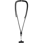 Smartphone-Lanyard mit personalisierbarem Mittelstück farbe schwarz zweite Ansicht