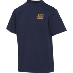 Oversize-T-Shirt aus Bio-Baumwolle, 260 g/m², Elevate farbe marineblau Ansicht mit Siebdruck