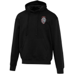 Oversize-Kapuzenpullover aus Bio-Baumwolle, 280 g/m², Elevate farbe schwarz Ansicht mit Siebdruck
