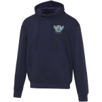 Oversize-Kapuzenpullover aus Bio-Baumwolle, 280 g/m², Elevate farbe marineblau Ansicht mit Siebdruck