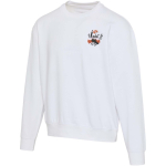 Oversize-Sweatshirt mit Rundhalsausschnitt aus Bio-Baumwolle, 280 g/m², Elevate farbe weiß Ansicht mit Siebdruck