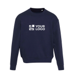 Oversize-Sweatshirt mit Rundhalsausschnitt aus Bio-Baumwolle, 280 g/m², Elevate Ansicht mit Druckbereich