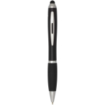 Drehkugelschreiber mit Touchpen und weicher Griffzone, schwarze Tinte farbe schwarz