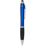 Drehkugelschreiber mit Touchpen und weicher Griffzone, schwarze Tinte farbe köngisblau zweite Seitenansicht