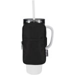 Wasserabweisende Flaschentasche zum Befestigen, mit Reißverschluss und Klettverschluss farbe schwarz dritte Ansicht