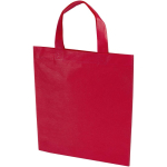 Mini-Tragetasche aus recyceltem Vliesstoff, ultraschallverschweißt, 3 l farbe rot
