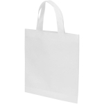 Mini-Tragetasche aus recyceltem Vliesstoff, ultraschallverschweißt, 3 l farbe weiß