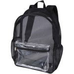 Transparenter Rucksack aus recyceltem Netzgewebe mit Fronttasche, 18 l farbe schwarz