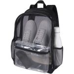Transparenter Rucksack aus recyceltem Netzgewebe mit Fronttasche, 18 l farbe schwarz zweite Ansicht