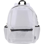 Transparenter Rucksack aus recyceltem Netzgewebe mit Fronttasche, 18 l farbe weiß zweite Vorderansicht