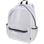 Transparenter Rucksack aus recyceltem Netzgewebe mit Fronttasche, 18 l farbe weiß