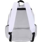 Transparenter Rucksack aus recyceltem Netzgewebe mit Fronttasche, 18 l farbe weiß zweite Rückansicht