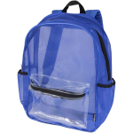 Transparenter Rucksack aus recyceltem Netzgewebe mit Fronttasche, 18 l farbe köngisblau