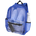 Transparenter Rucksack aus recyceltem Netzgewebe mit Fronttasche, 18 l farbe köngisblau zweite Ansicht
