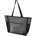 Transparente Tragetasche aus recyceltem Netzgewebe mit Reißverschluss, 23 l farbe schwarz