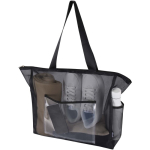 Transparente Tragetasche aus recyceltem Netzgewebe mit Reißverschluss, 23 l farbe schwarz zweite Ansicht