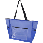 Transparente Tragetasche aus recyceltem Netzgewebe mit Reißverschluss, 23 l farbe köngisblau