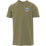 Herren-T-Shirt mit kurzen Ärmeln aus ringgesponnener Baumwolle, 160 g/m², Elevate farbe dunkelgrün Ansicht mit Siebdruck