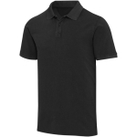 Herren-Poloshirt mit kurzen Ärmeln aus vorgewaschenem Piqué, 200 g/m², Elevate farbe schwarz