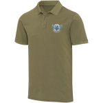 Herren-Poloshirt mit kurzen Ärmeln aus vorgewaschenem Piqué, 200 g/m², Elevate farbe dunkelgrün Ansicht mit Siebdruck