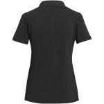 Damen-Poloshirt mit kurzen Ärmeln aus vorgewaschenem und vorgeschrumpftem Piqué, 200 g/m², Elevate farbe schwarz zweite Rückansicht