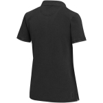 Damen-Poloshirt mit kurzen Ärmeln aus vorgewaschenem und vorgeschrumpftem Piqué, 200 g/m², Elevate farbe schwarz dritte Rückansicht