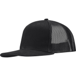 6-Panel-Kappe aus Baumwolltwill mit flachem Schirm, 260 g/m² farbe schwarz