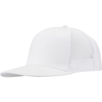 6-Panel-Kappe aus Baumwolltwill mit flachem Schirm, 260 g/m² farbe weiß