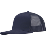 6-Panel-Kappe aus Baumwolltwill mit flachem Schirm, 260 g/m² farbe marineblau