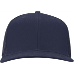 6-Panel-Kappe aus Baumwolltwill mit flachem Schirm, 260 g/m² farbe marineblau zweite Vorderansicht
