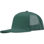 6-Panel-Kappe aus Baumwolltwill mit flachem Schirm, 260 g/m² farbe dunkelgrün