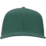 6-Panel-Kappe aus Baumwolltwill mit flachem Schirm, 260 g/m² farbe dunkelgrün zweite Vorderansicht