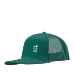 6-Panel-Kappe aus Baumwolltwill mit flachem Schirm, 260 g/m² Ansicht mit Druckbereich