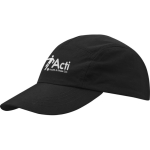 Wasserabweisende Kappe aus Taslan-Nylon mit UV-Schutz, 105 g/m² farbe schwarz Ansicht mit Siebdruck