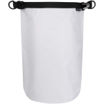 Wasserdichter Seesack aus recyceltem Material mit Rollverschluss und Schultergurt, 5 l farbe weiß zweite Vorderansicht