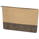 Schmale Kosmetiktasche aus zertifiziertem Strohpapier mit weichem Futter, 3 l farbe schwarz