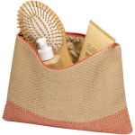 Schmale Kosmetiktasche aus zertifiziertem Strohpapier mit weichem Futter, 3 l farbe mahagoni zweite Ansicht
